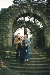 Austin, Eddie and me in front of Glendalough arches