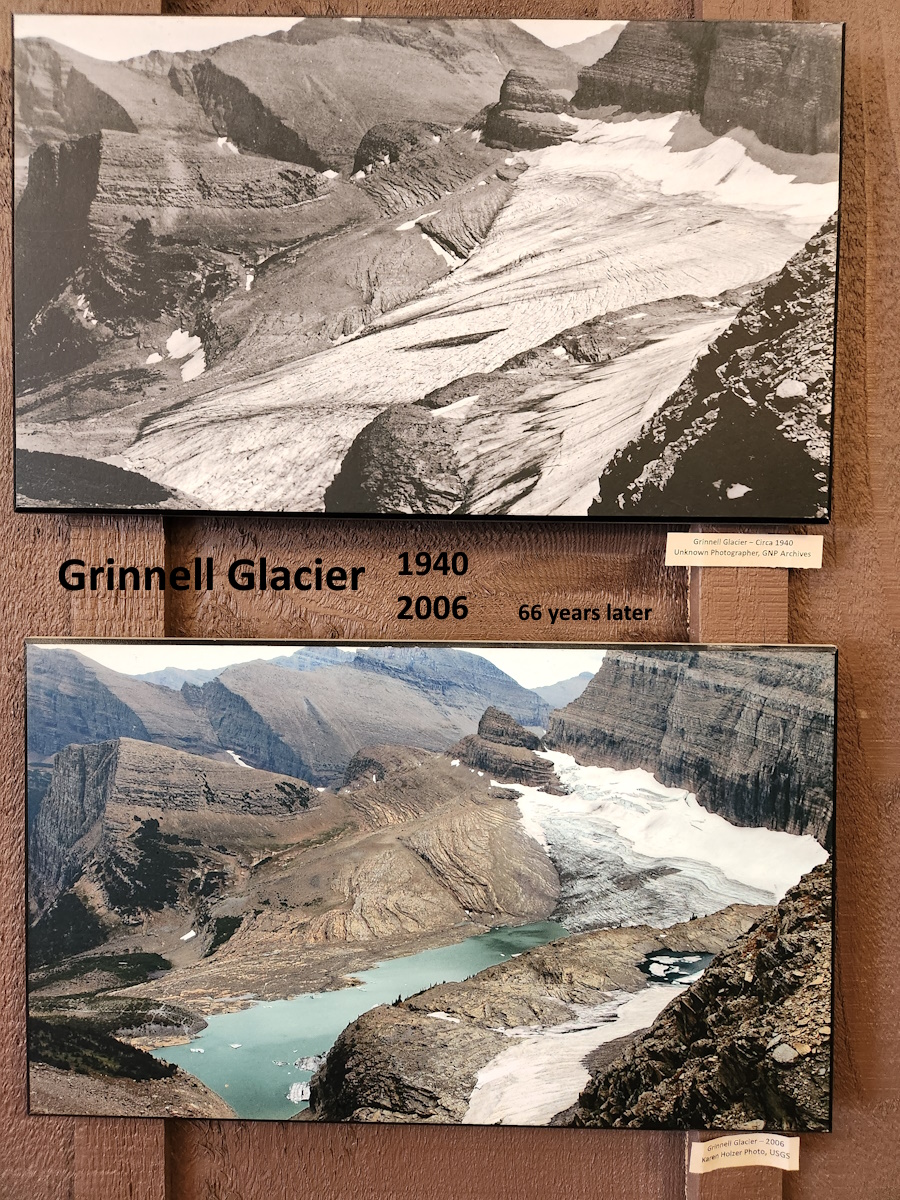 Glaciers receding