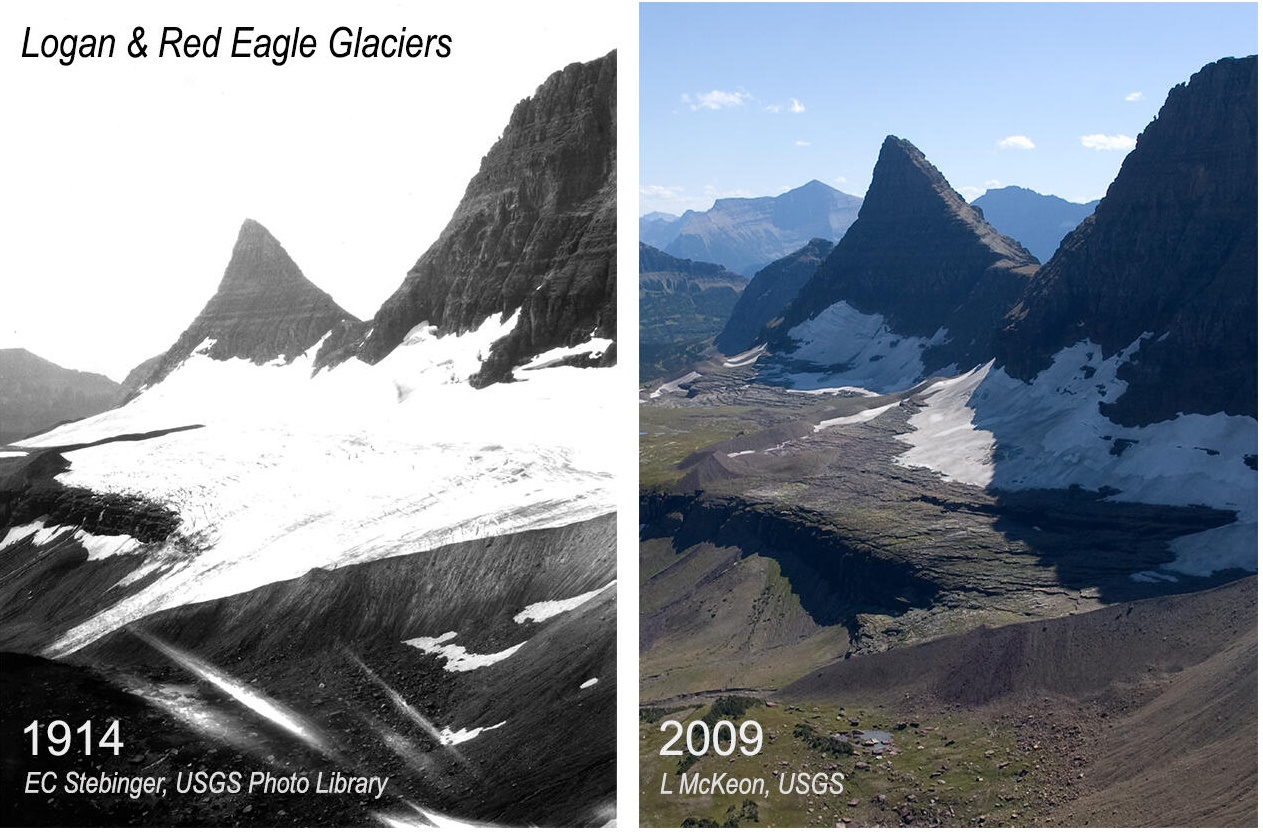 Glaciers receding