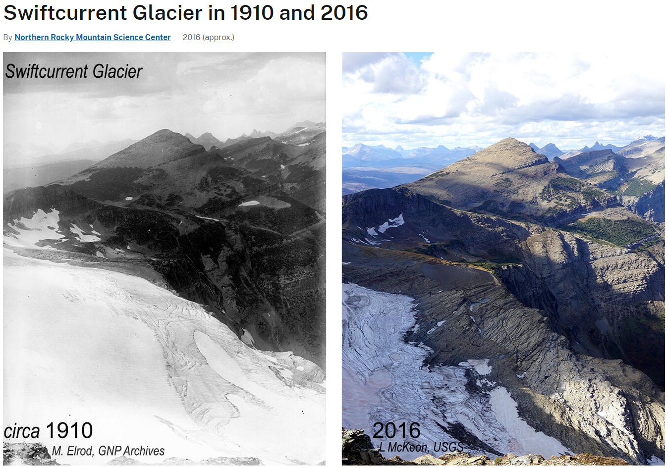 Glaciers receding