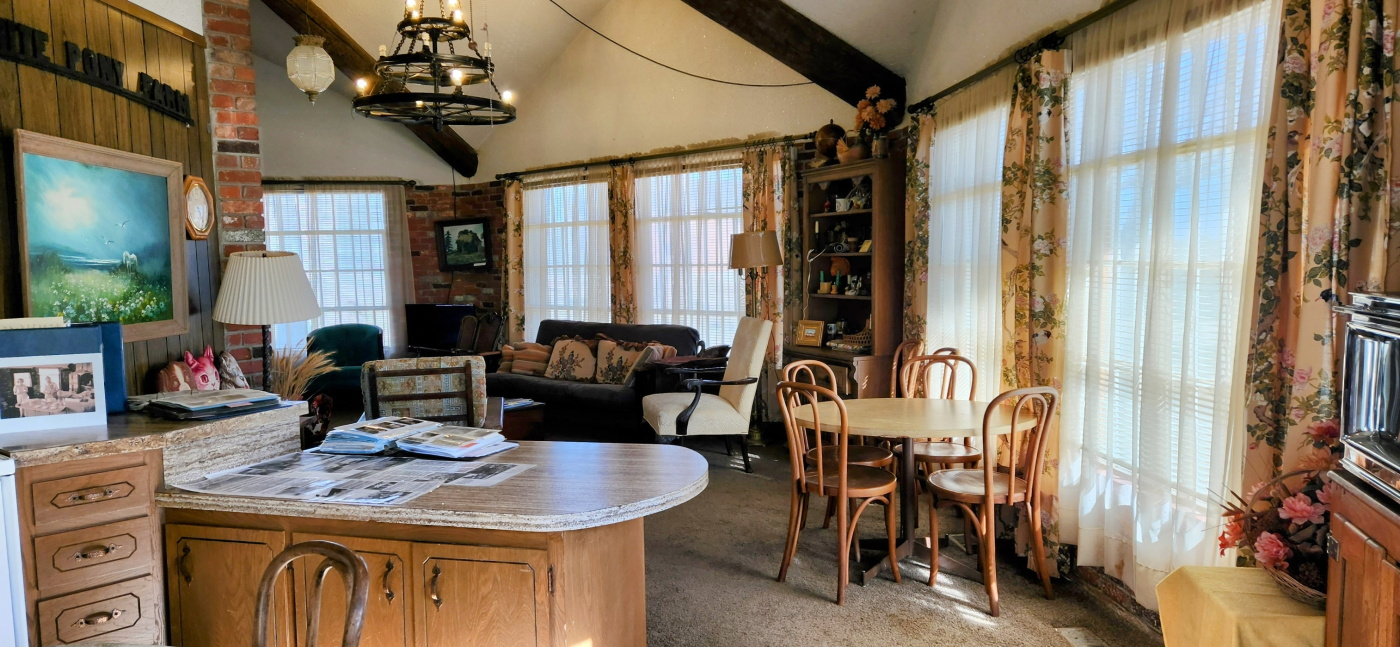 White Octagon House Inside