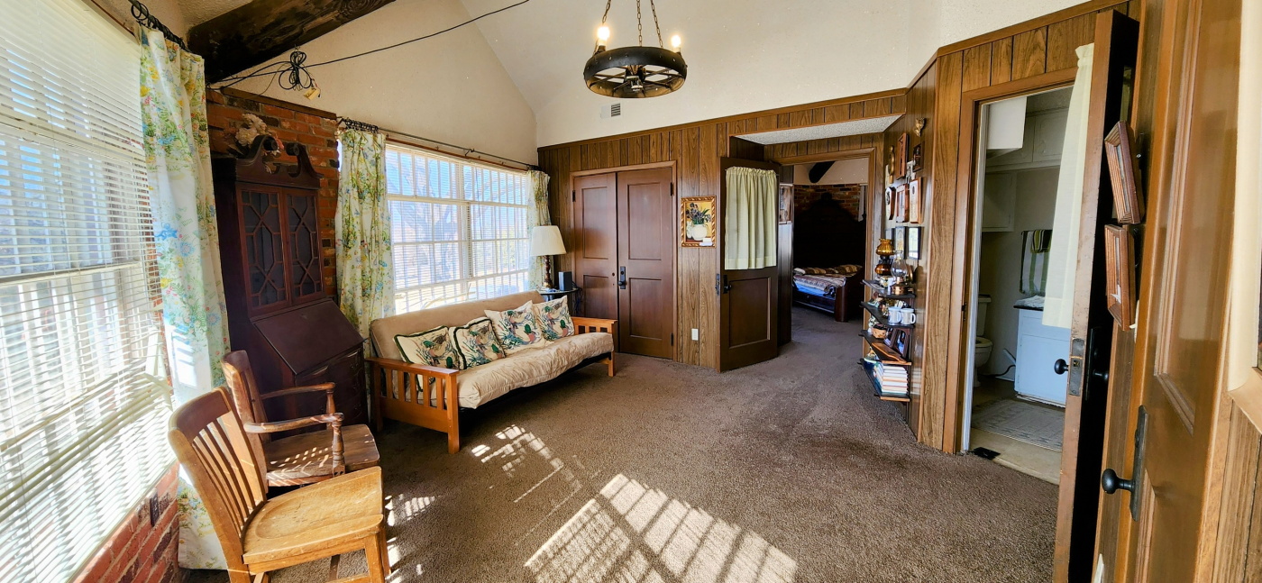 White Octagon House Inside